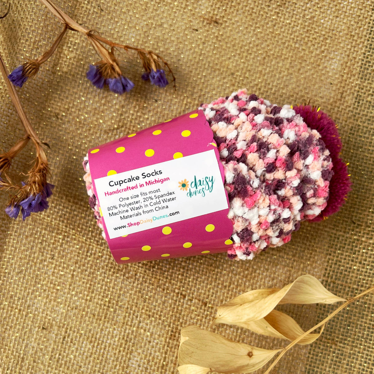 Cupcake Socks -  Handcrafted Cozy Cute Soft Everyday Gift
