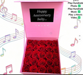 Preserved Roses Music Box with LED Screen