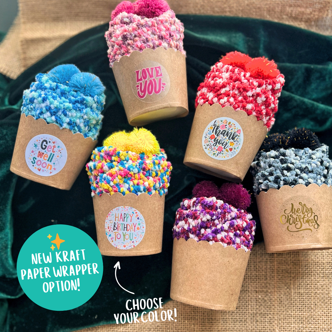Cupcake Socks -  Handcrafted Cozy Cute Soft Everyday Gift